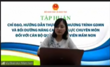 Tập huấn trực tuyến Vụ Giáo dục Mầm non