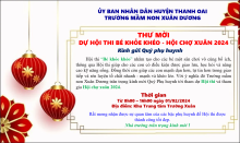 THƯ MỜI THAM DỰ HỘI THI BÉ KHỎE KHÉO- HỘI CHỢ XUÂN 2024