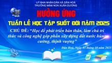 TRƯỜNG MẦM NON XUÂN DƯƠNG HƯỞNG ỨNG TUẦN LỄ HỌC TẬP SUỐT ĐỜI NĂM 2025