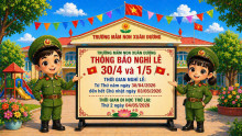 📢 THÔNG BÁO NGHỈ LỄ 30/4 VÀ 1/5