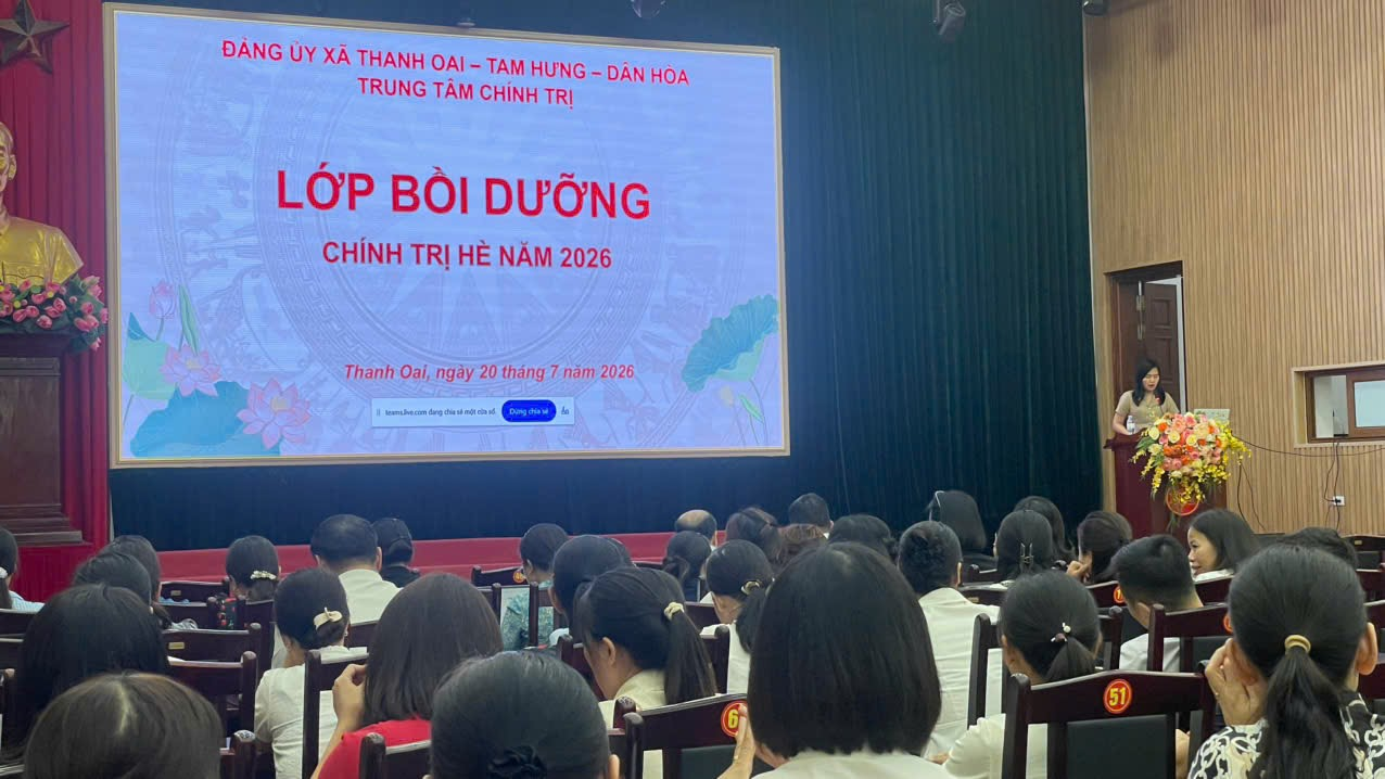 CBGVNV THAM GIA LỚP BỒI DƯỠNG CHÍNH TRỊ HÈ NĂM 2026